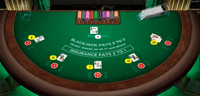 Tablero de juego Blackjack