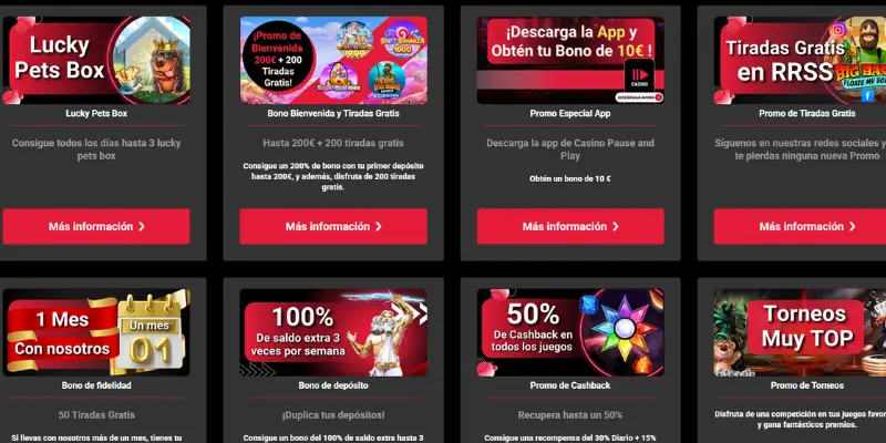Bonos y promociones para jugar a Buster Blackjack