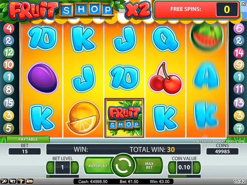 Giros gratis Fruit Shop