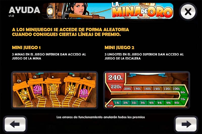 Minijuegos de La Mina de Oro