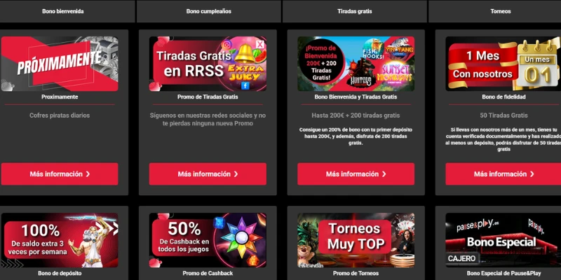 Bonos y promociones de casino para jugar
