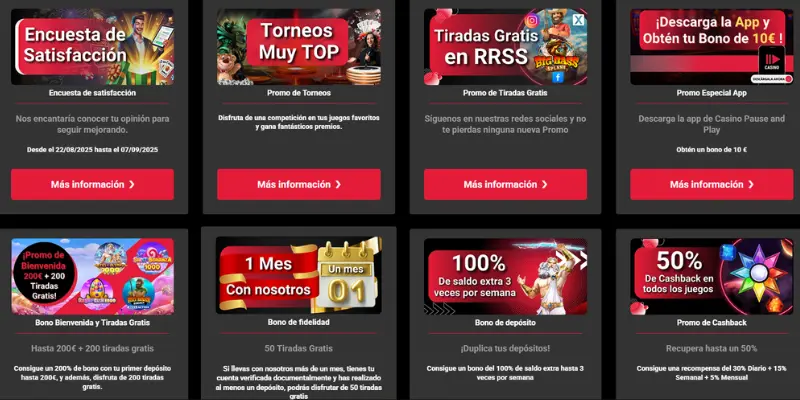 Bonos y promociones para jugar a Mega Fire Blaze 3 Wizards