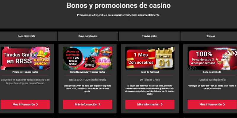 Bonos y Promociones para Jugar