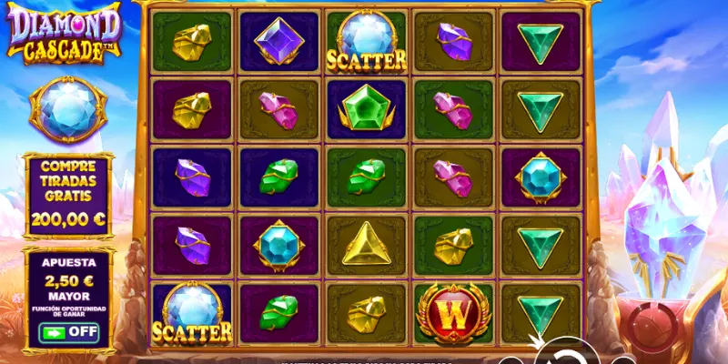 Características especiales y bonificaciones de Diamond Cascade