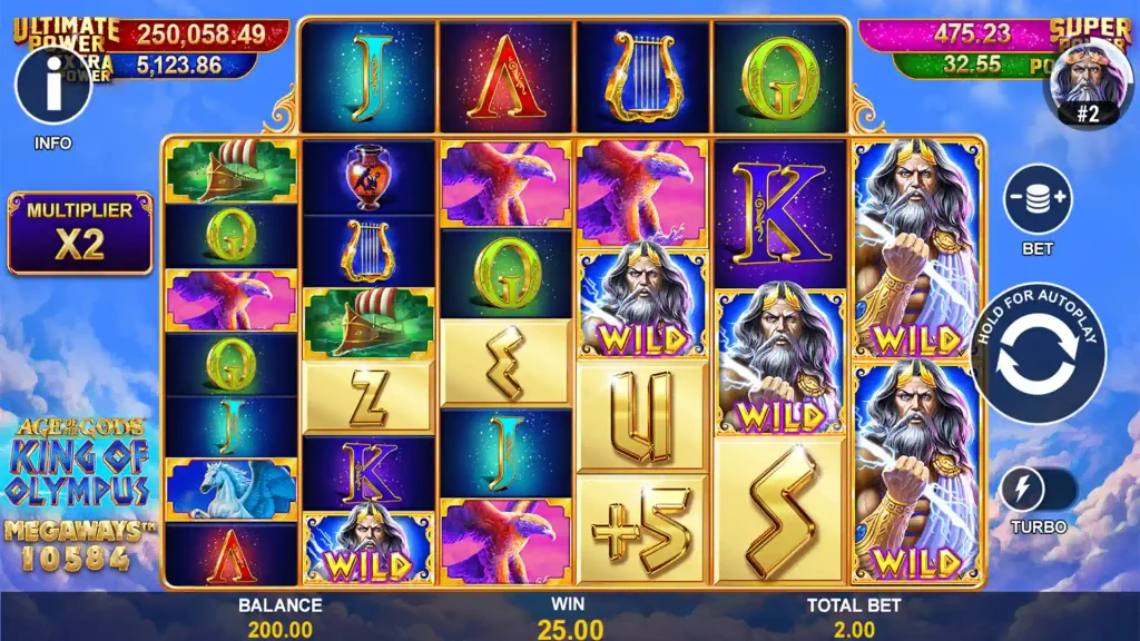 slot age of the gods king of olympus megaways