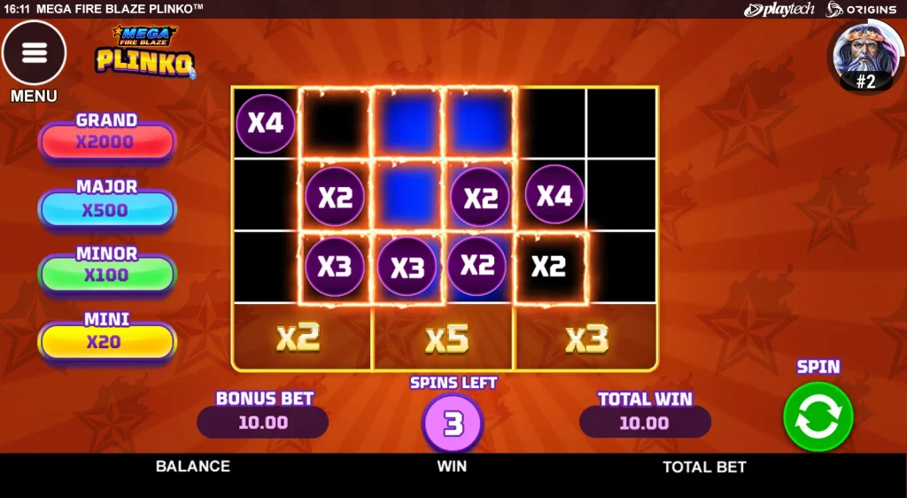 funciones fire blaze plinko
