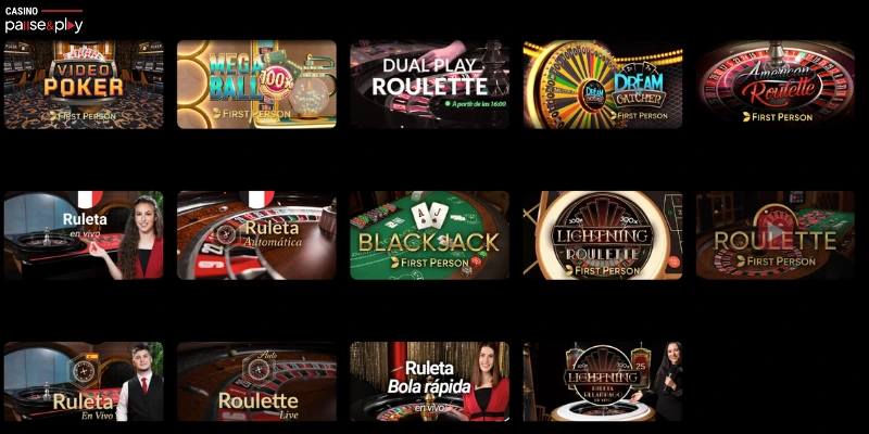 juegos de evolution games disponibles en casino pause and play