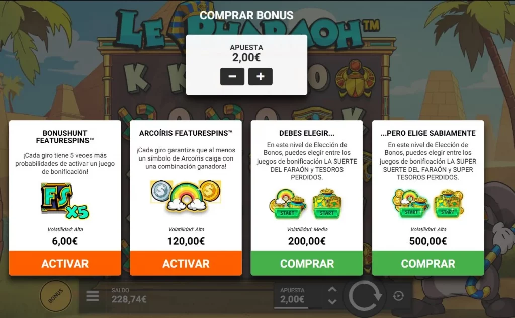 le-pharaoh-funciones-especiales