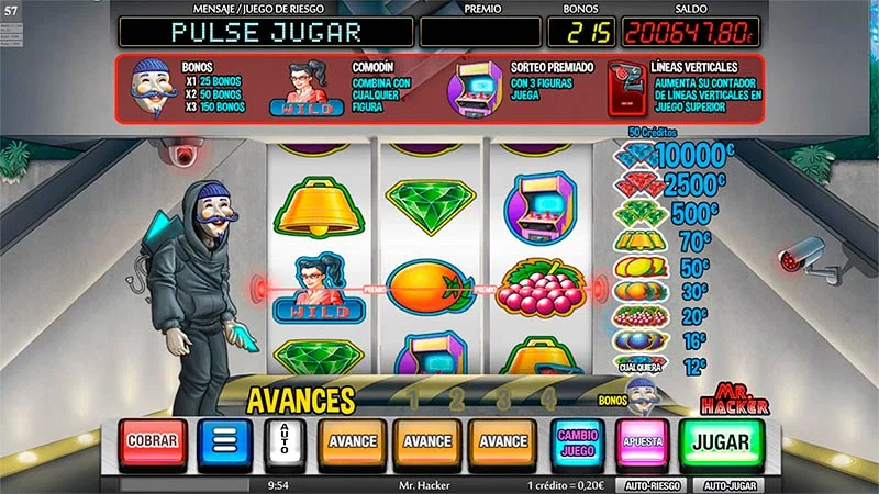 mecanicas tragamonedas mr hacker