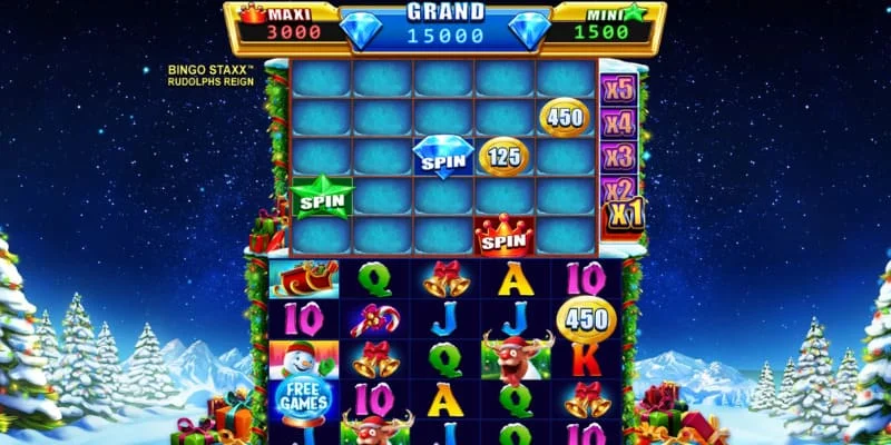 ¿Cómo se juega a BINGO STAX Rudolphs Reign?